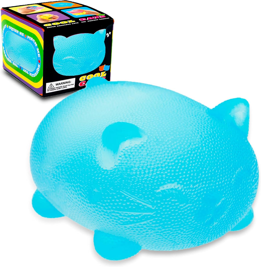 Stress Cat Toy, Sensory Fidget Toy, Sugar Filled Squishy Toys for Kids Stress Relief - High Density Squeeze Balls for Students Calming - Ultra-Soft Decompression Venting Toys M9